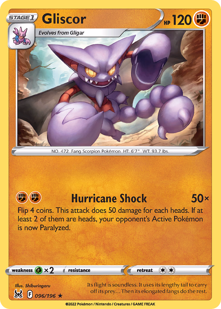 Gliscor Pokemon card (096/196, Lost Origin)