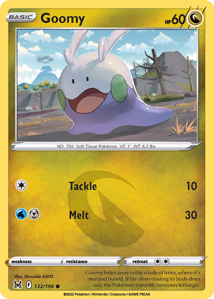 Goomy Pokemon card (132/196, Lost Origin)