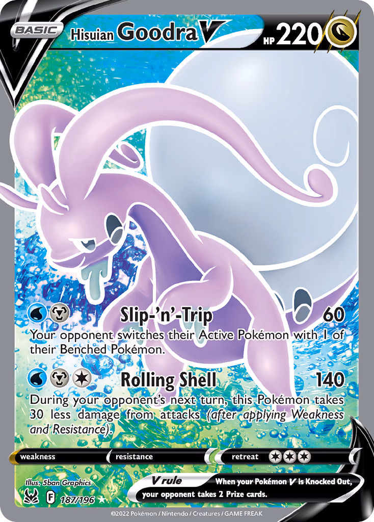 Hisuian Goodra V Pokemon card (187/196, Lost Origin)