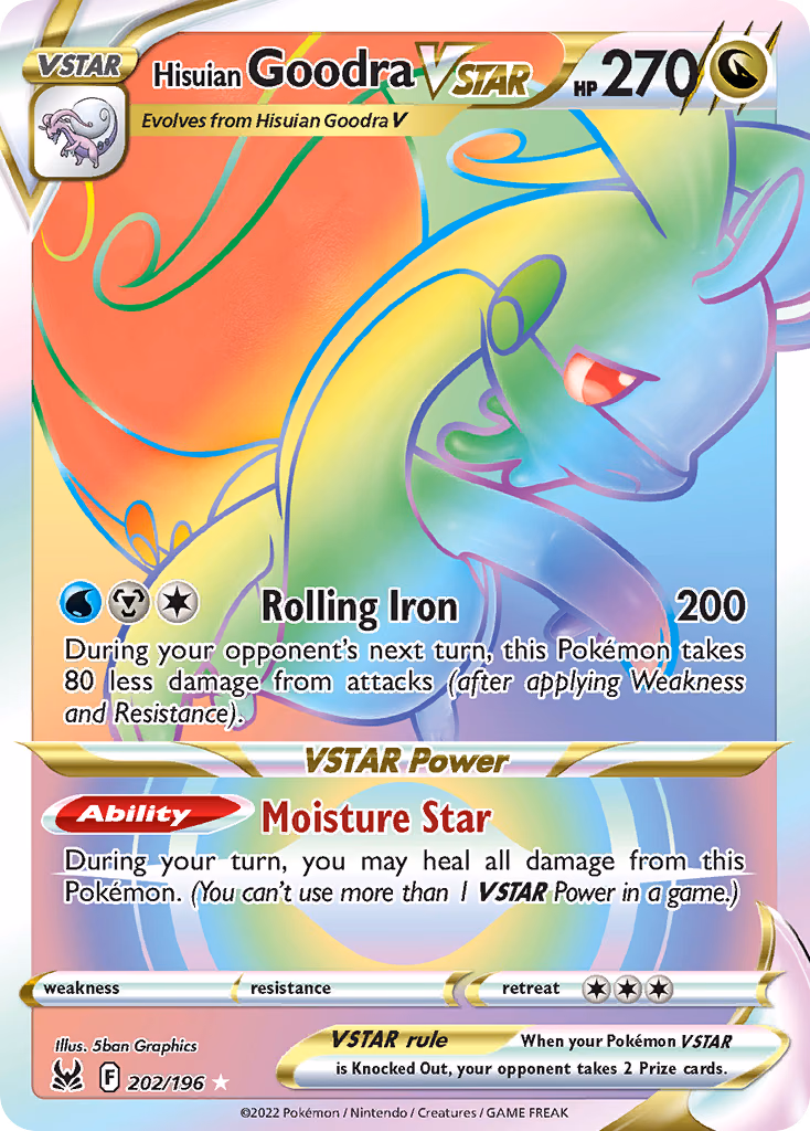 Hisuian Goodra VSTAR Pokemon card (202/196, Lost Origin)