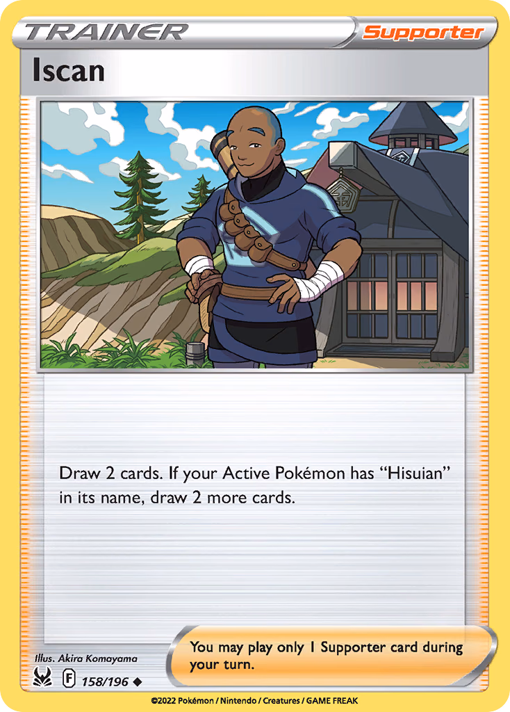 Iscan Pokemon card (158/196, Lost Origin)
