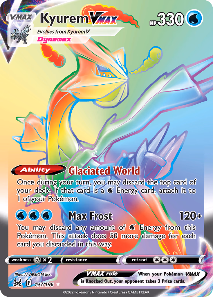 Kyurem VMAX Pokemon card (197/196, Lost Origin)