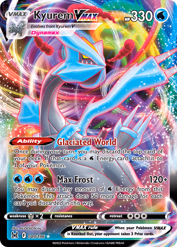 Kyurem VMAX Pokemon card (049/196, Lost Origin)