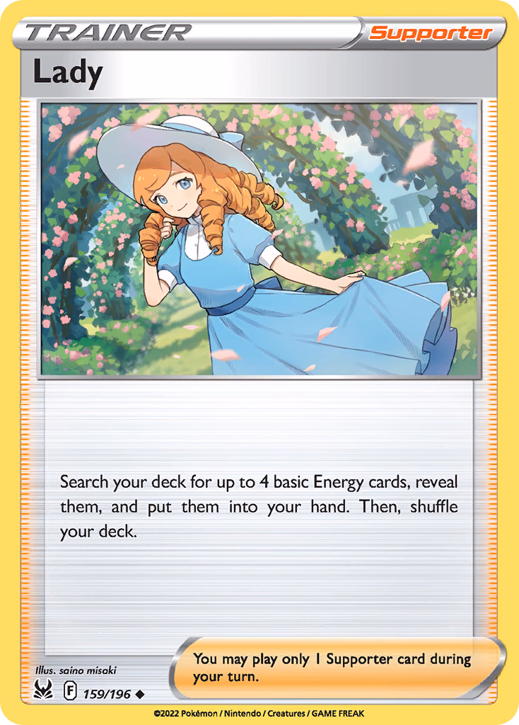 Lady Pokemon card (159/196, Lost Origin)