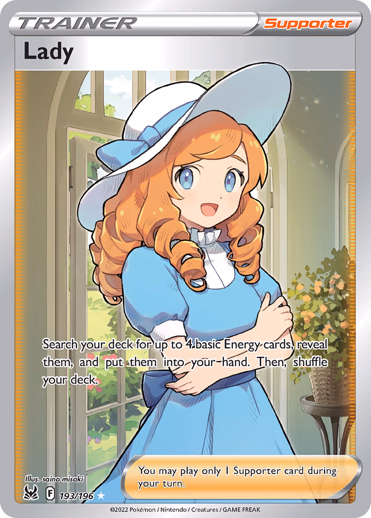 Lady Pokemon card (193/196, Lost Origin)