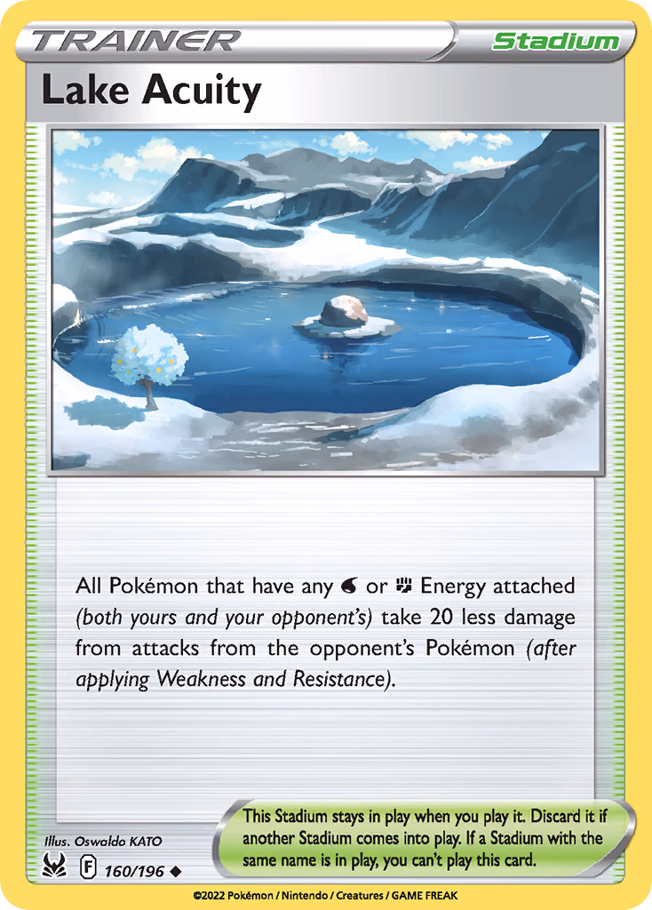 Lake Acuity Pokemon card (160/196, Lost Origin)