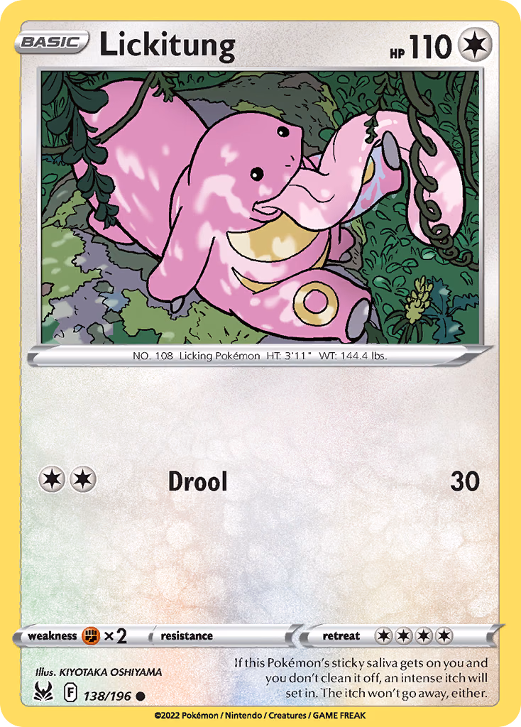 Lickitung Pokemon card (138/196, Lost Origin)