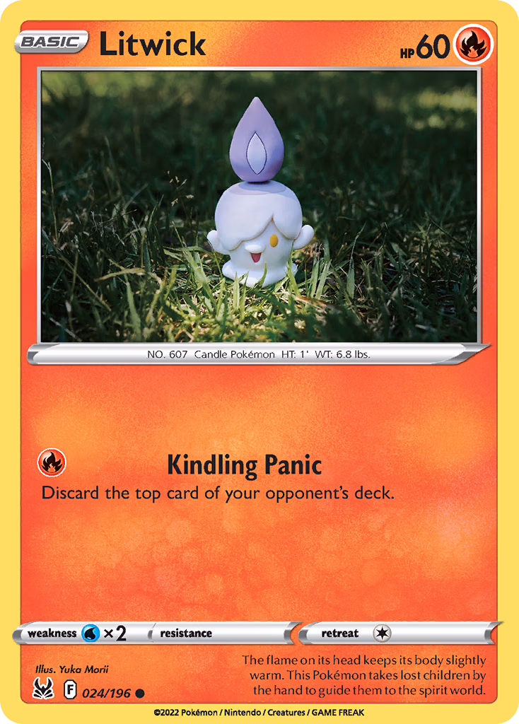 Litwick Pokemon card (024/196, Lost Origin)