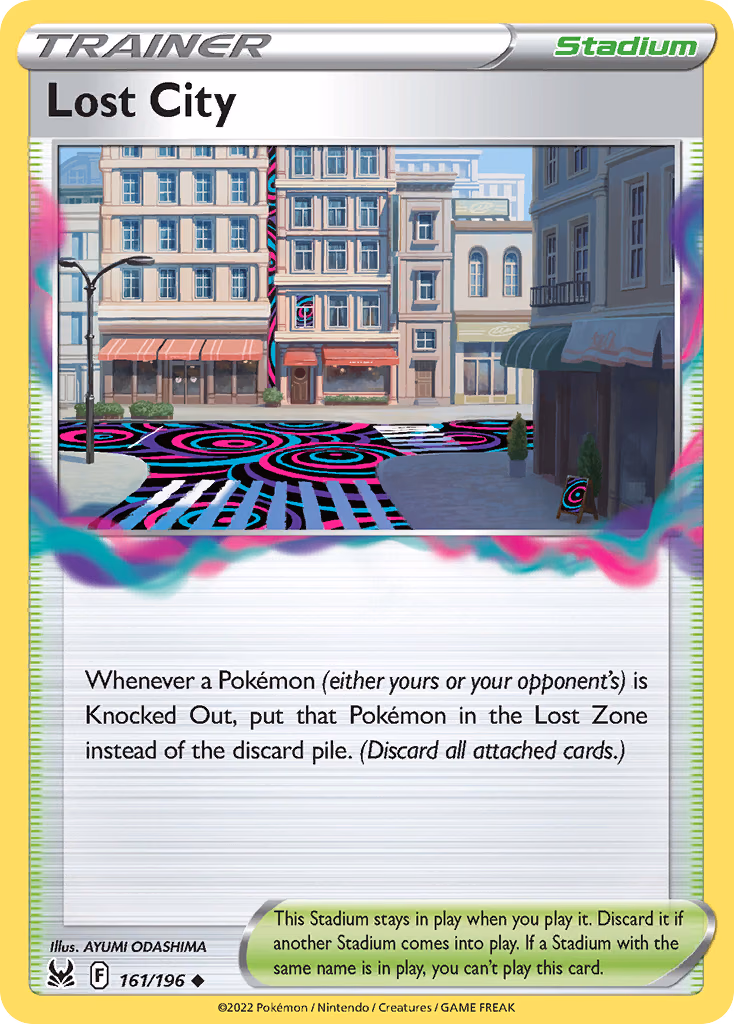 Lost City Pokemon card (161/196, Lost Origin)