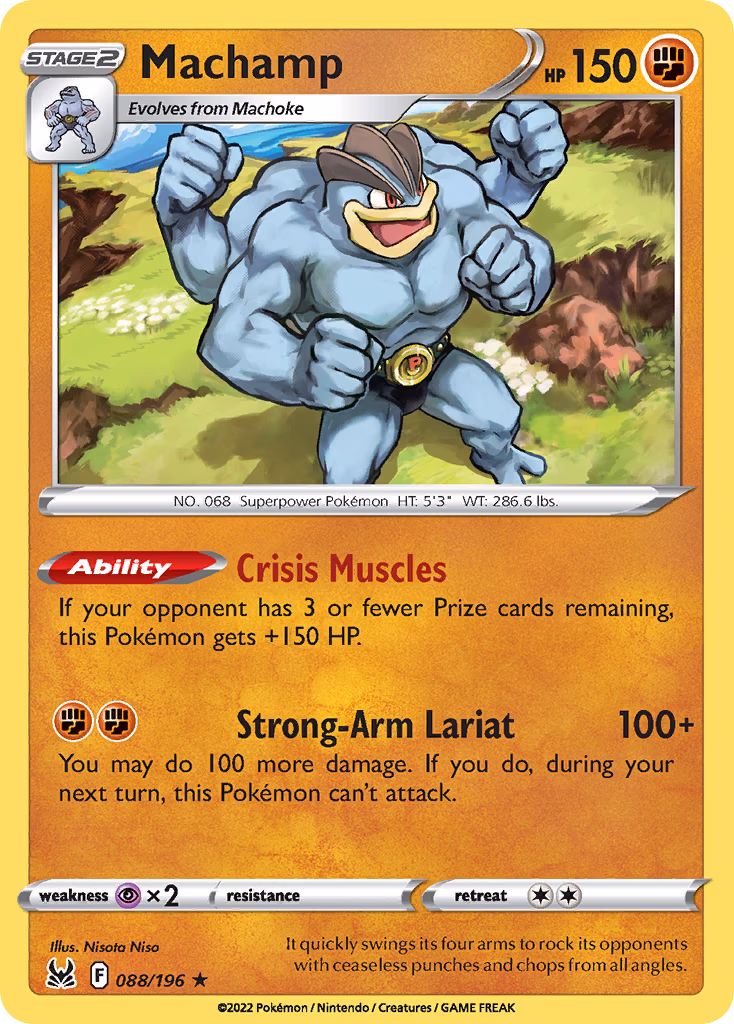 Machamp Pokemon card (088/196, Lost Origin)