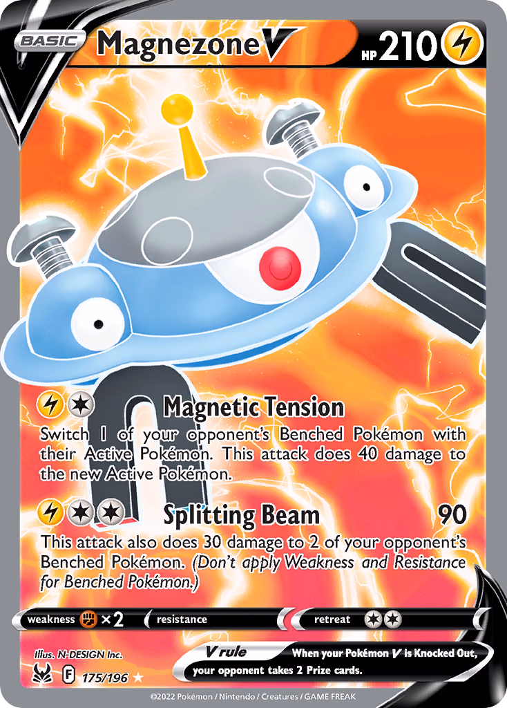Magnezone V Pokemon card (175/196, Lost Origin)