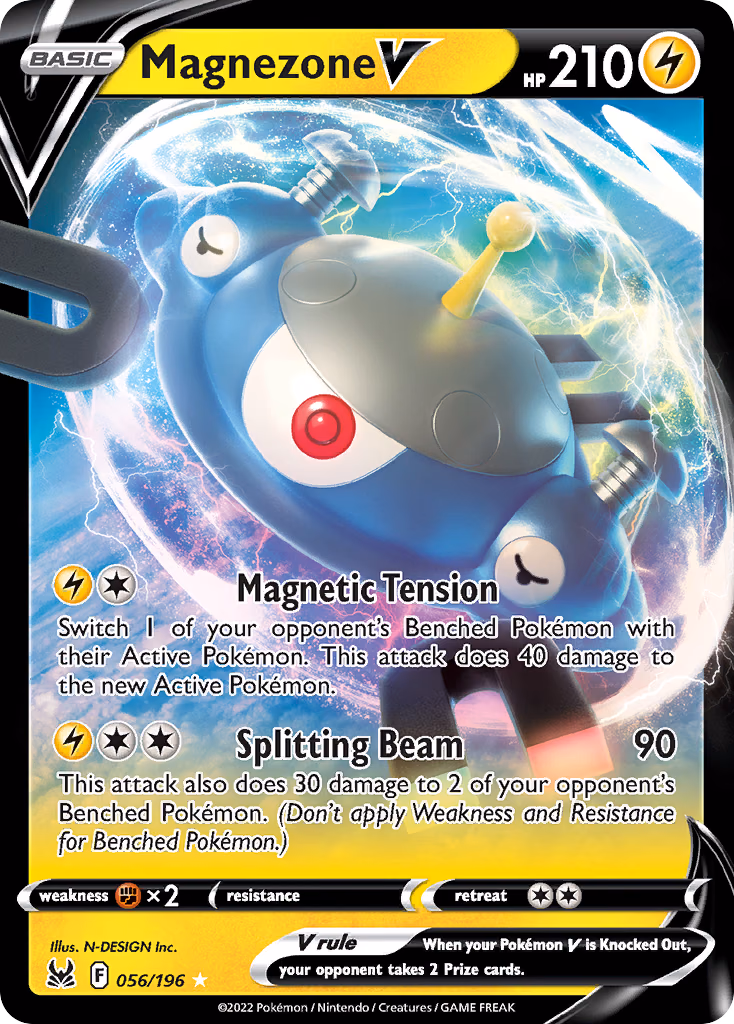 Magnezone V Pokemon card (056/196, Lost Origin)