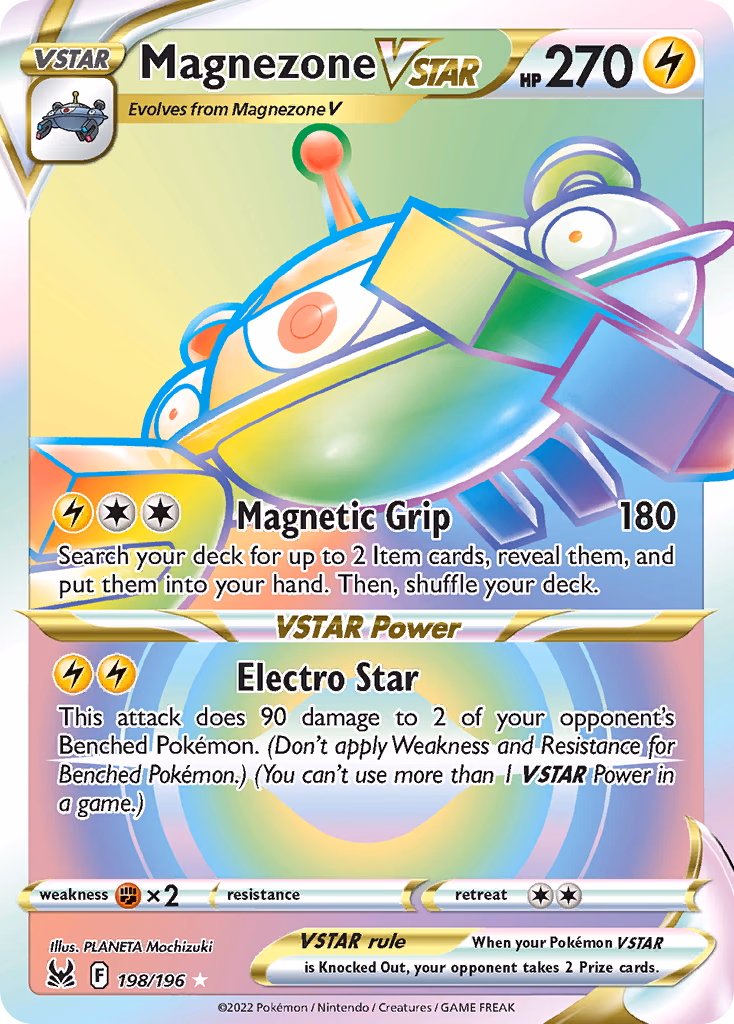 Magnezone VSTAR Pokemon card (198/196, Lost Origin)