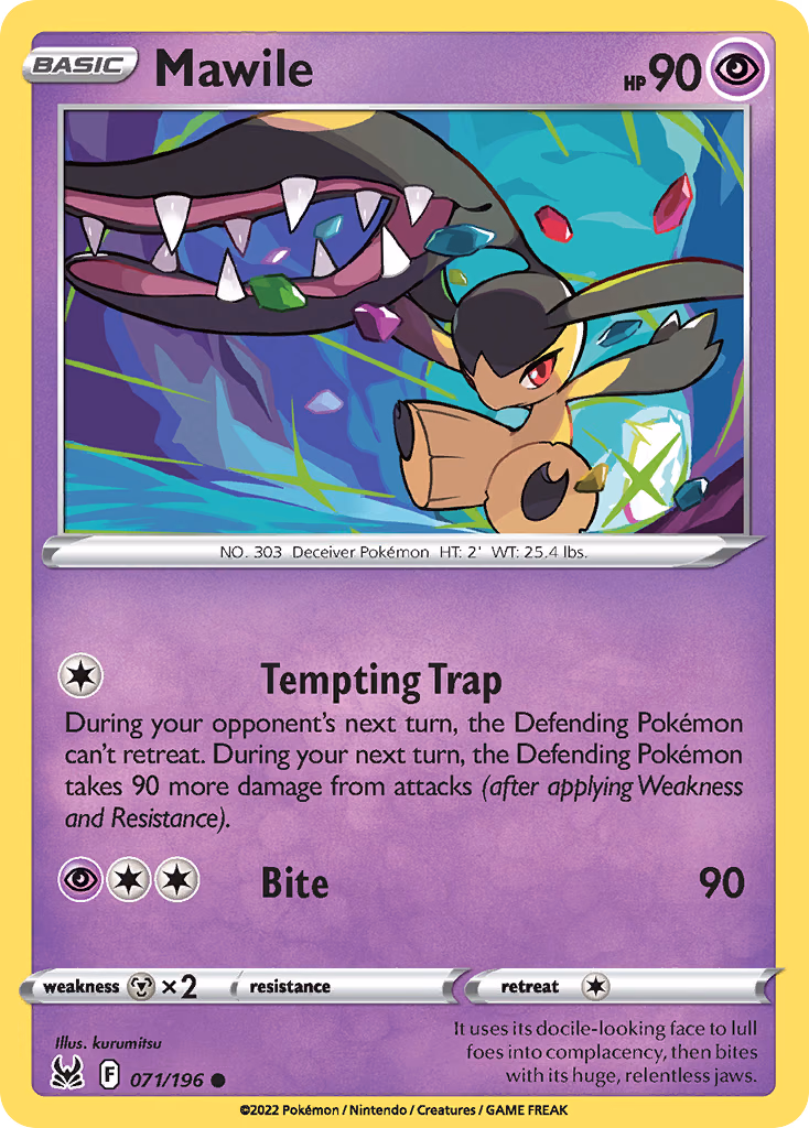 Mawile Pokemon card (071/196, Lost Origin)