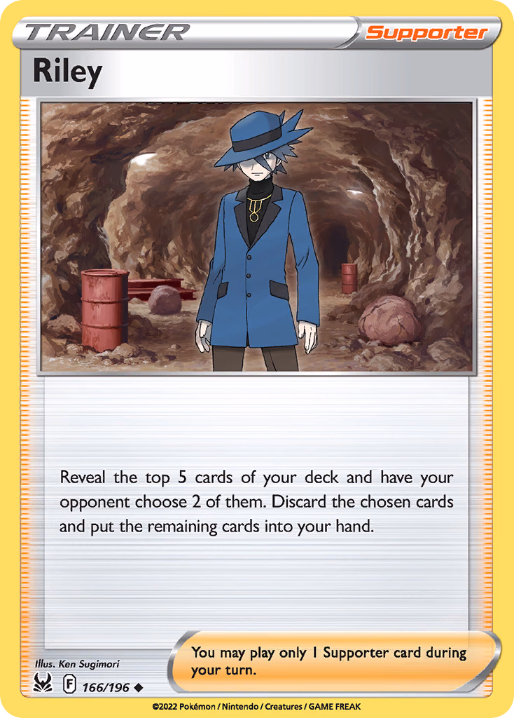 Riley Pokemon card (166/196, Lost Origin)