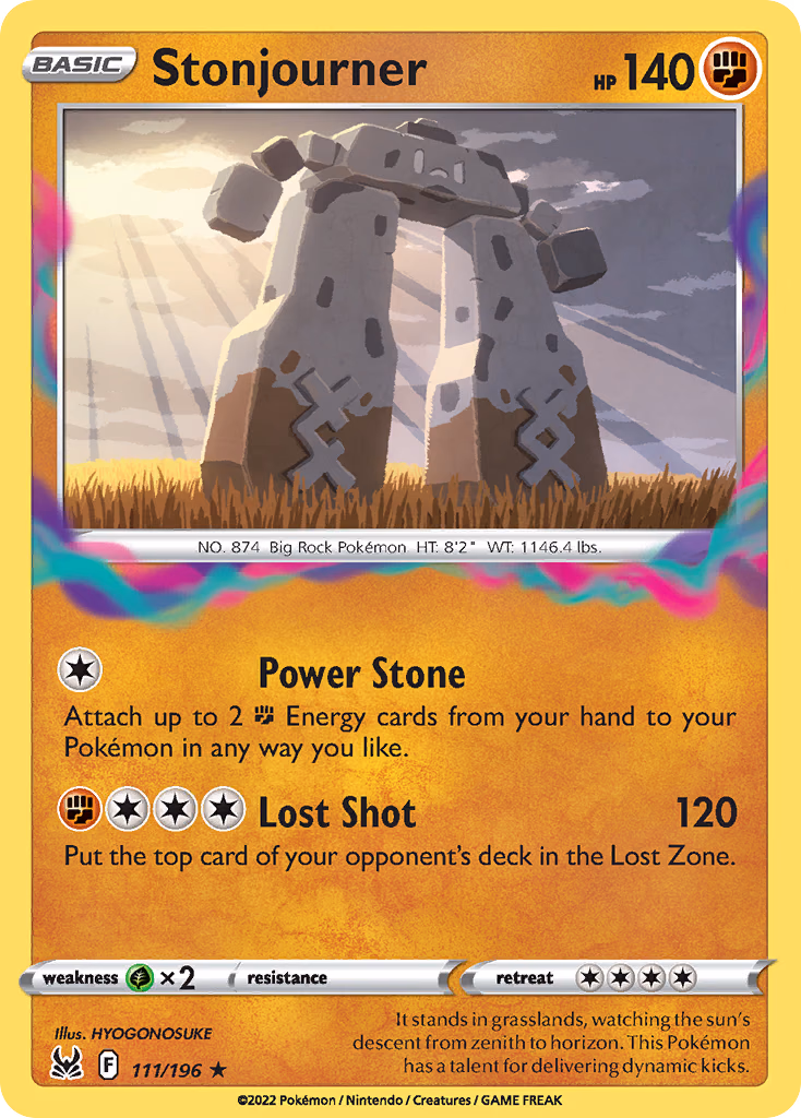 Stonjourner Pokemon card (111/196, Lost Origin)
