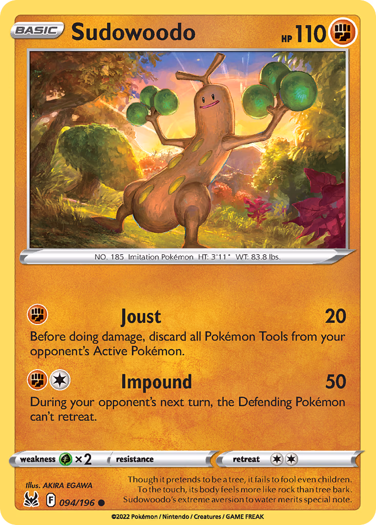 Sudowoodo Pokemon card (094/196, Lost Origin)