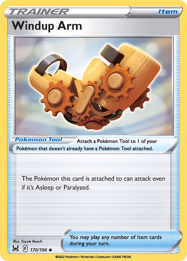 Windup Arm Pokemon card (170/196, Lost Origin)