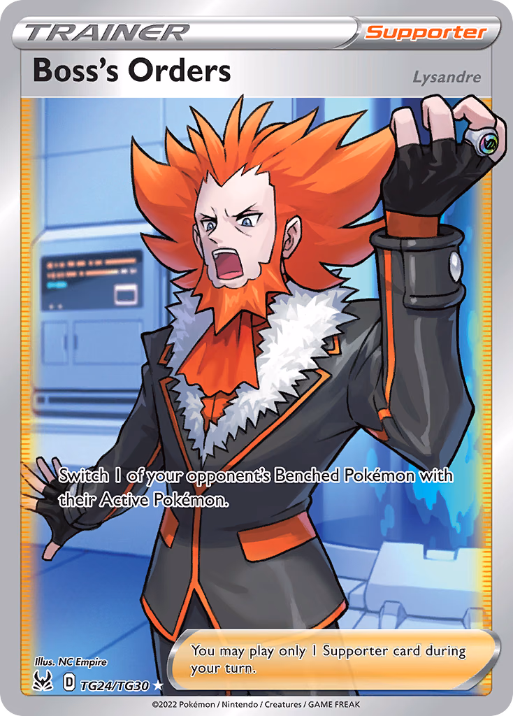 Boss's Orders Pokemon card (TG24/TG30, Lost Origin Trainer Gallery)