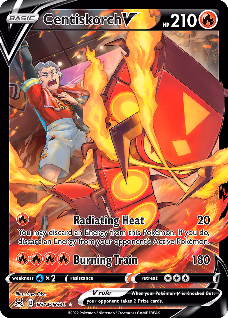 Centiskorch V Pokemon card (TG14/TG30, Lost Origin Trainer Gallery)