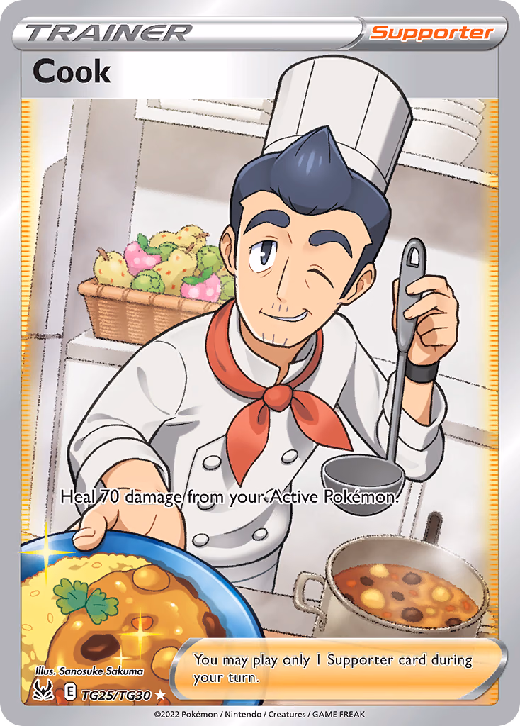 Cook Pokemon card (TG25/TG30, Lost Origin Trainer Gallery)