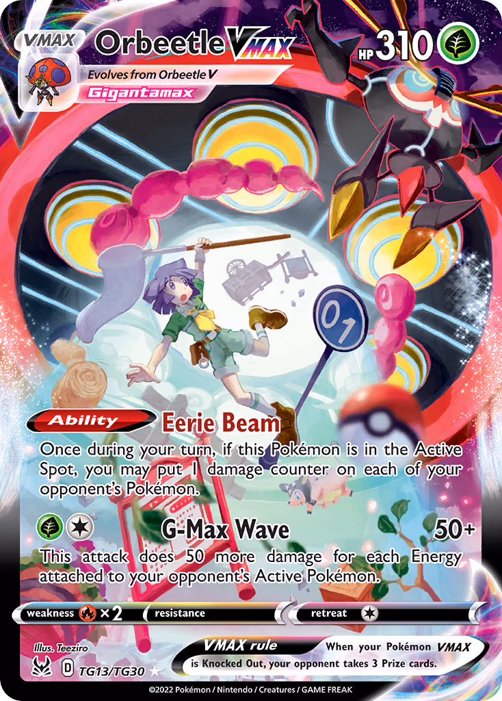 Orbeetle VMAX Pokemon card (TG13/TG30, Lost Origin Trainer Gallery)