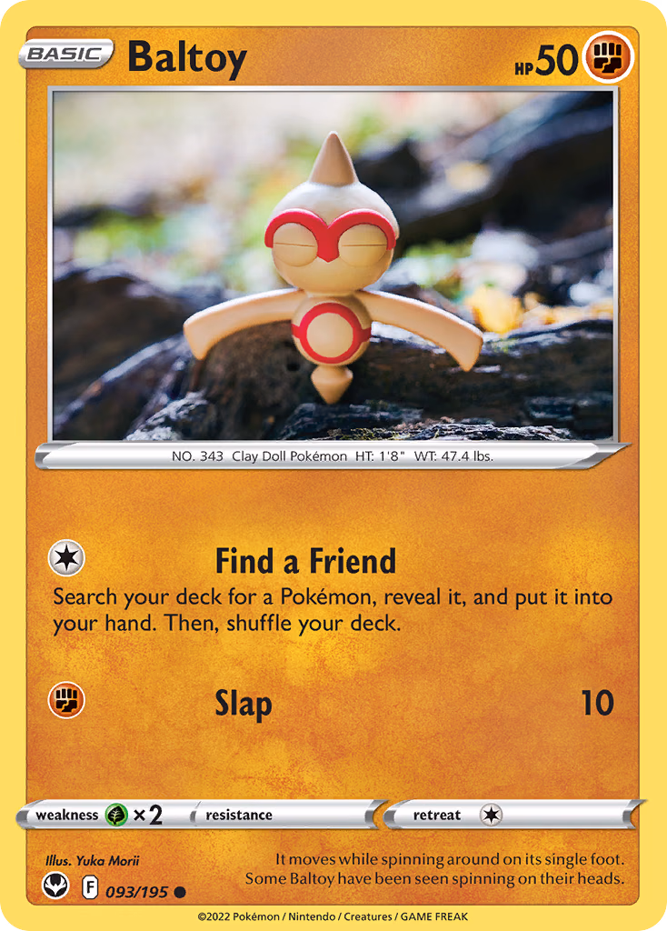 Baltoy Pokemon card (093/195, Silver Tempest)