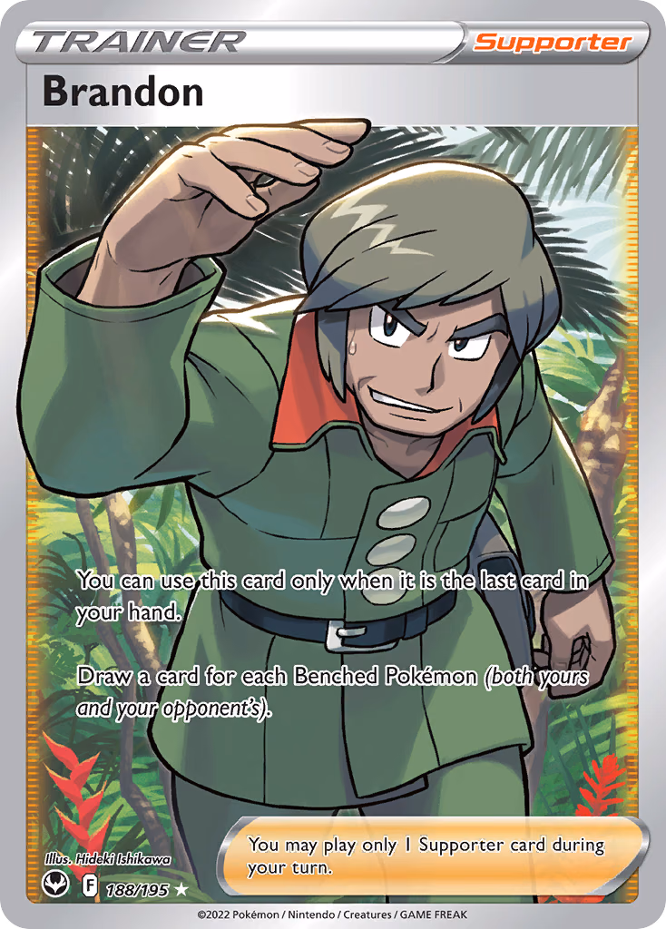 Brandon Pokemon card (188/195, Silver Tempest)