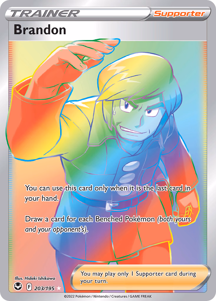 Brandon Pokemon card (203/195, Silver Tempest)