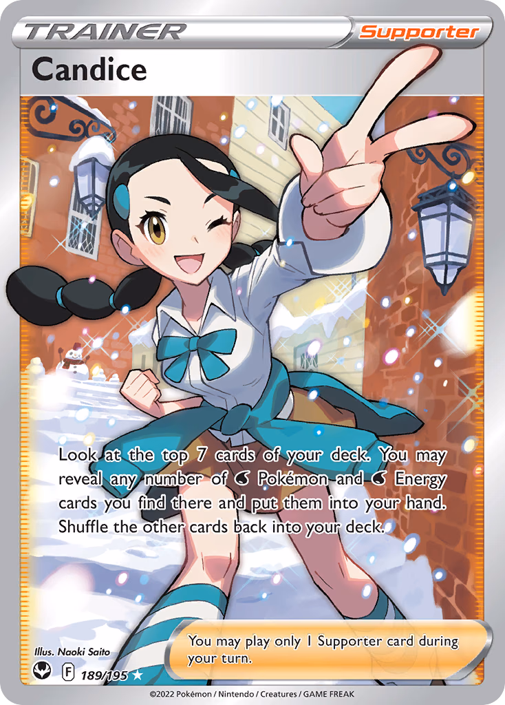 Candice Pokemon card (189/195, Silver Tempest)