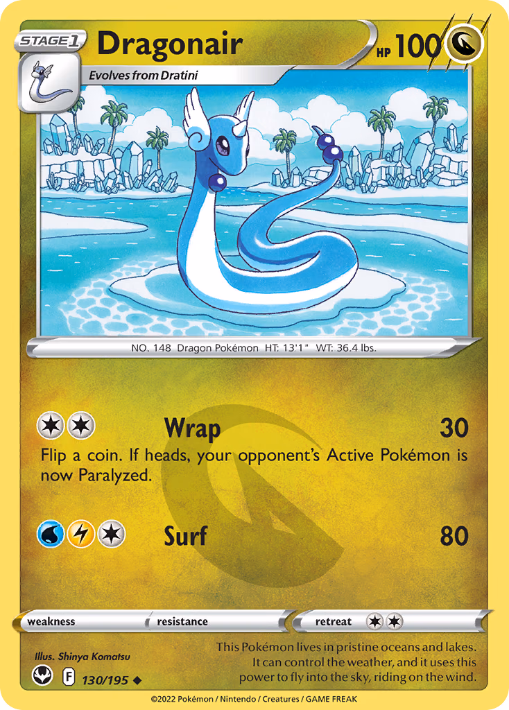 Dragonair Pokemon card (130/195, Silver Tempest)