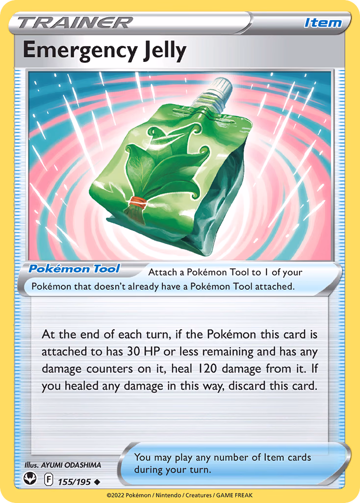 Emergency Jelly Pokemon card (155/195, Silver Tempest)