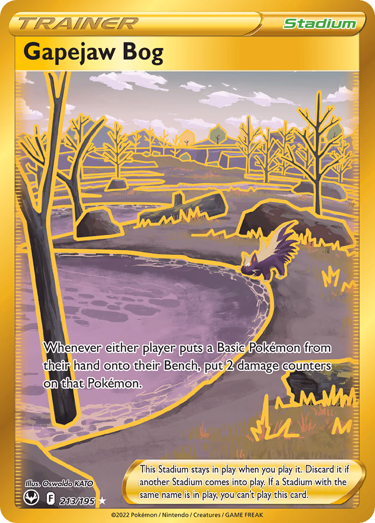 Gapejaw Bog Pokemon card (213/195, Silver Tempest)