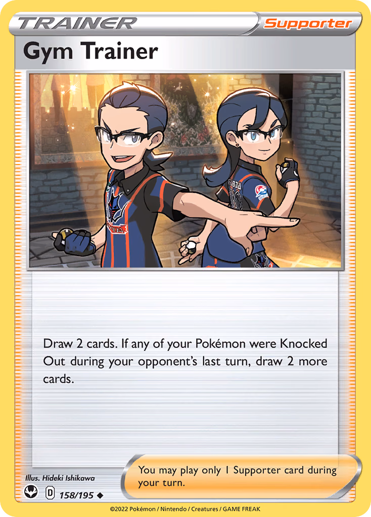 Gym Trainer Pokemon card (158/195, Silver Tempest)
