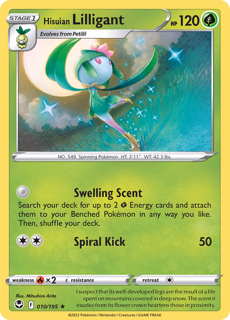Hisuian Lilligant Pokemon card (010/195, Silver Tempest)
