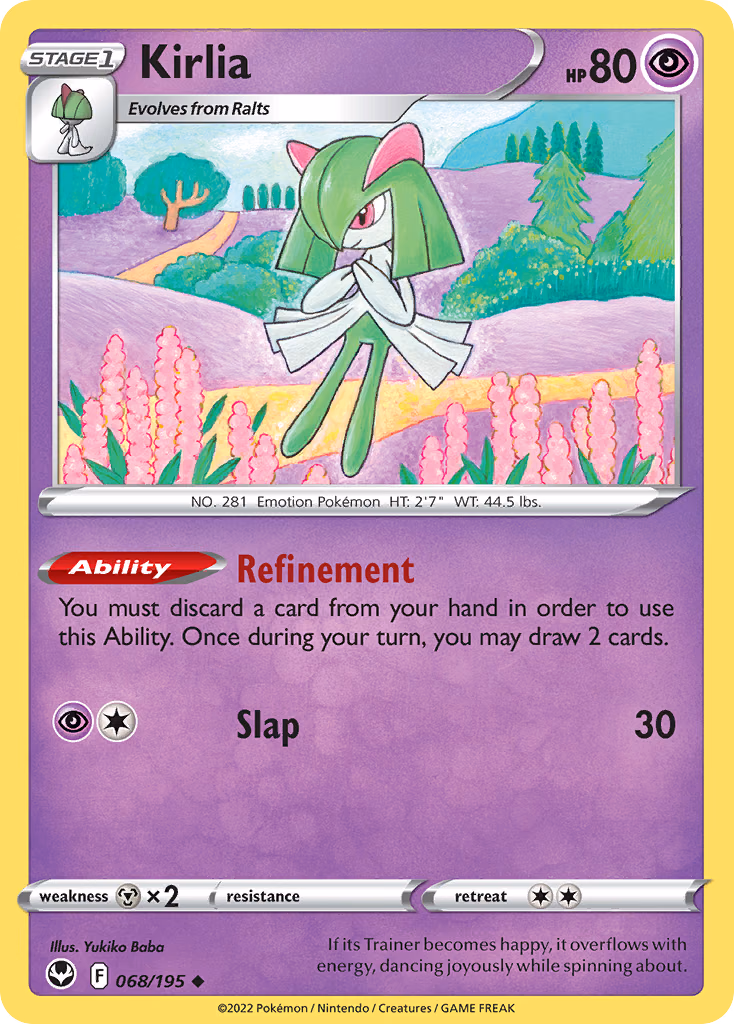 Kirlia Pokemon card (068/195, Silver Tempest)