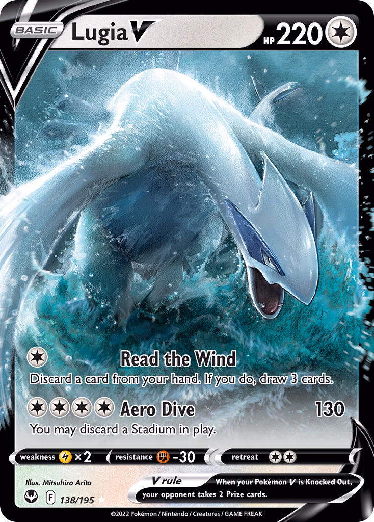 Lugia V Pokemon card (138/195, Silver Tempest)