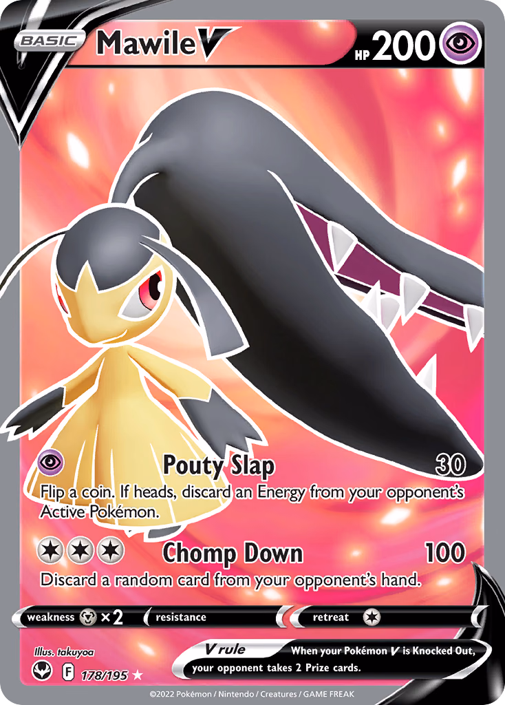 Mawile V Pokemon card (178/195, Silver Tempest)