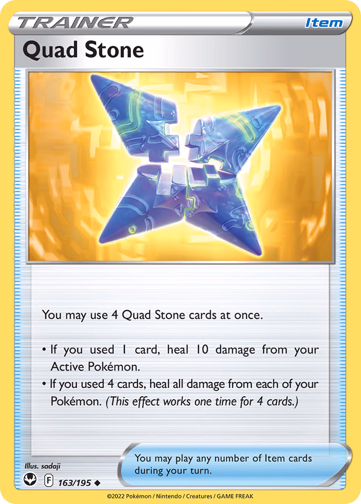 Quad Stone Pokemon card (163/195, Silver Tempest)