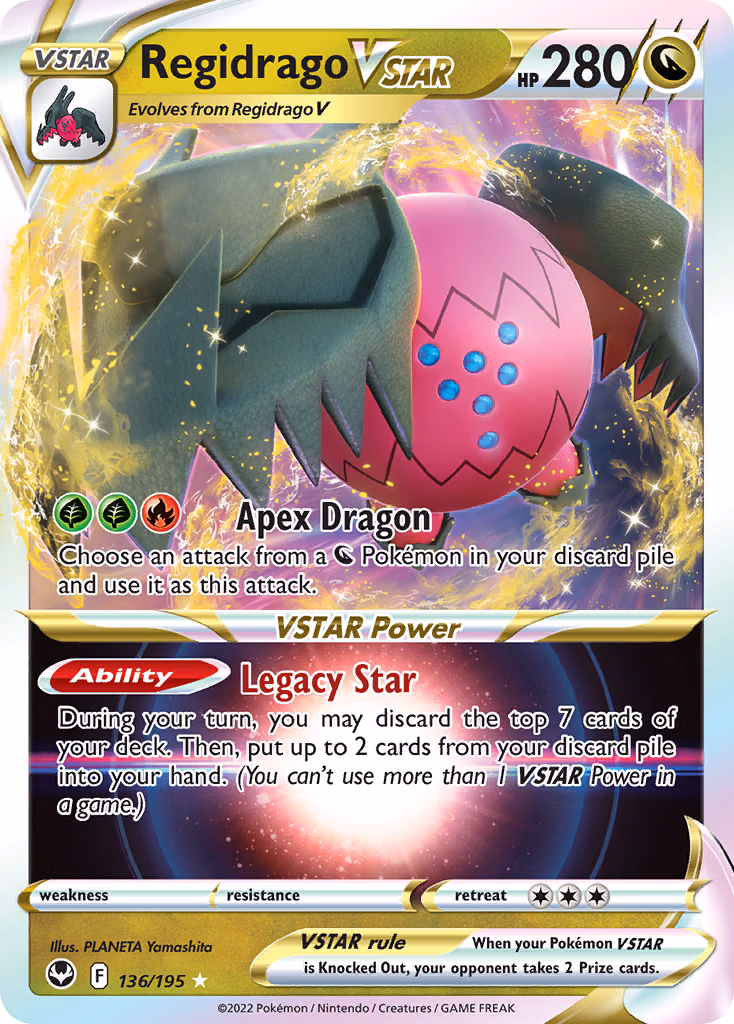 Regidrago VSTAR Pokemon card (136/195, Silver Tempest)