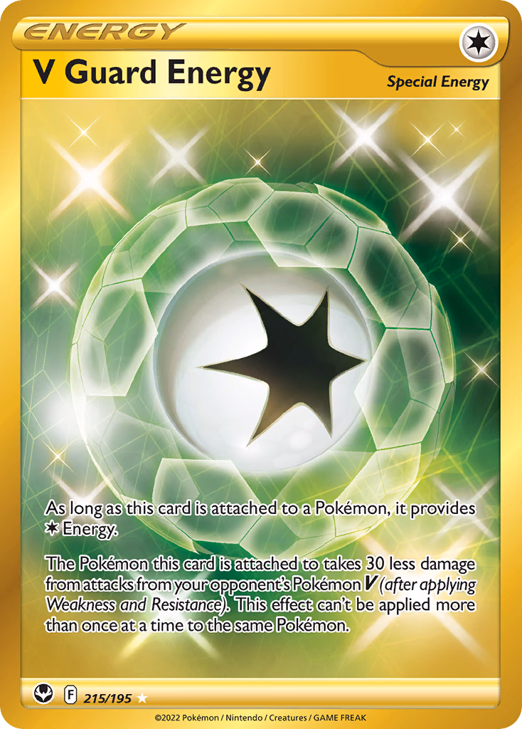 V Guard Energy Pokemon card (215/195, Silver Tempest)