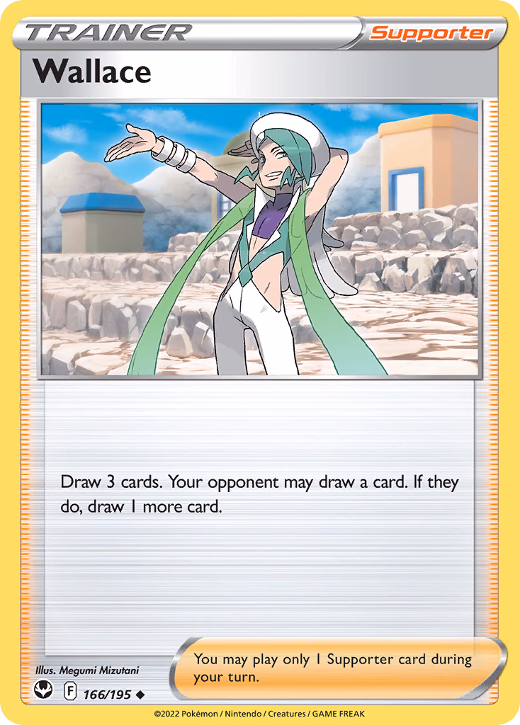 Wallace Pokemon card (166/195, Silver Tempest)
