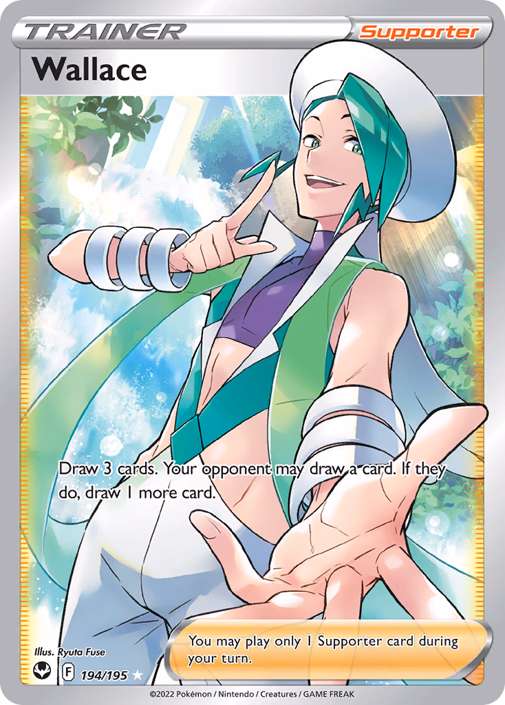 Wallace Pokemon card (194/195, Silver Tempest)