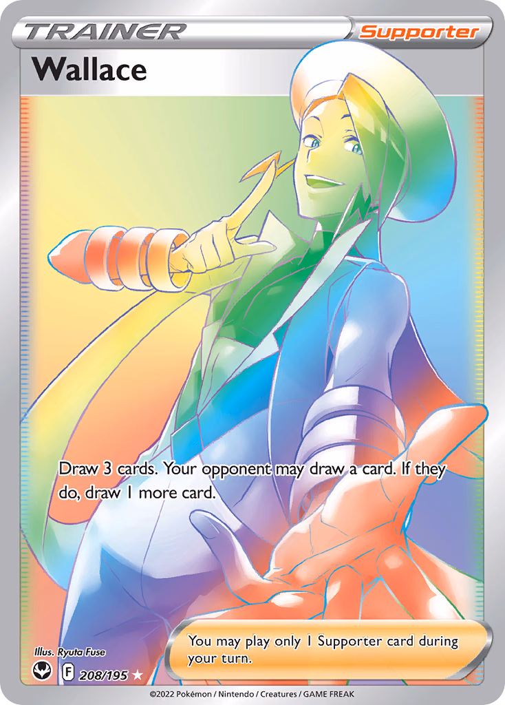Wallace Pokemon card (208/195, Silver Tempest)