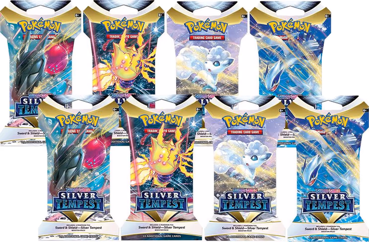 Pokemon Silver Tempest Sleeved Booster Pack Bundle [Set of 8]