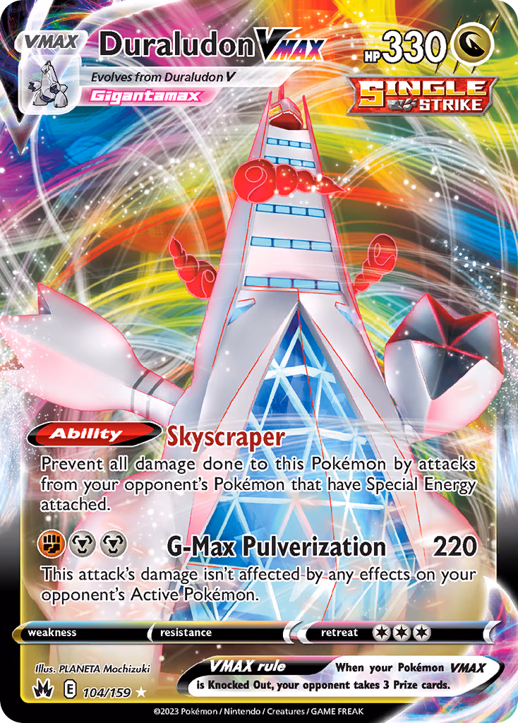 Duraludon VMAX Pokemon card (104/159, Crown Zenith)