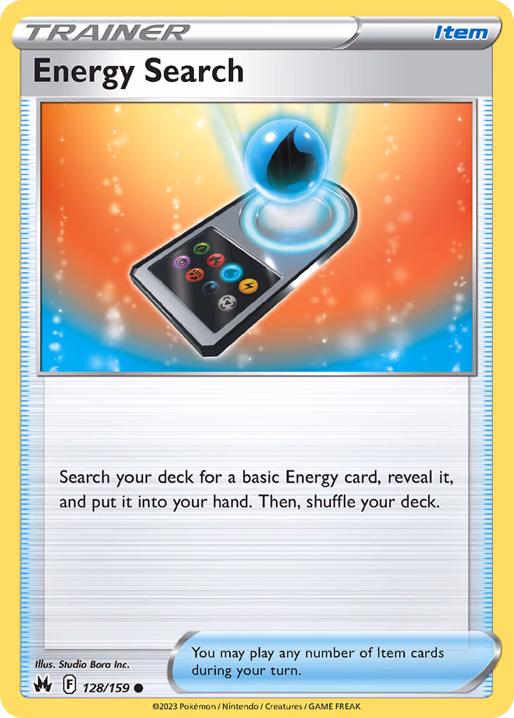 Energy Search Pokemon card (128/159, Crown Zenith)