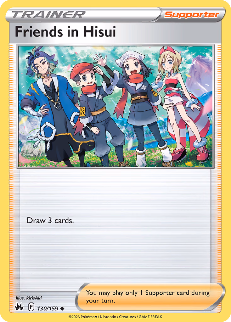 Friends in Hisui Pokemon card (130/159, Crown Zenith)