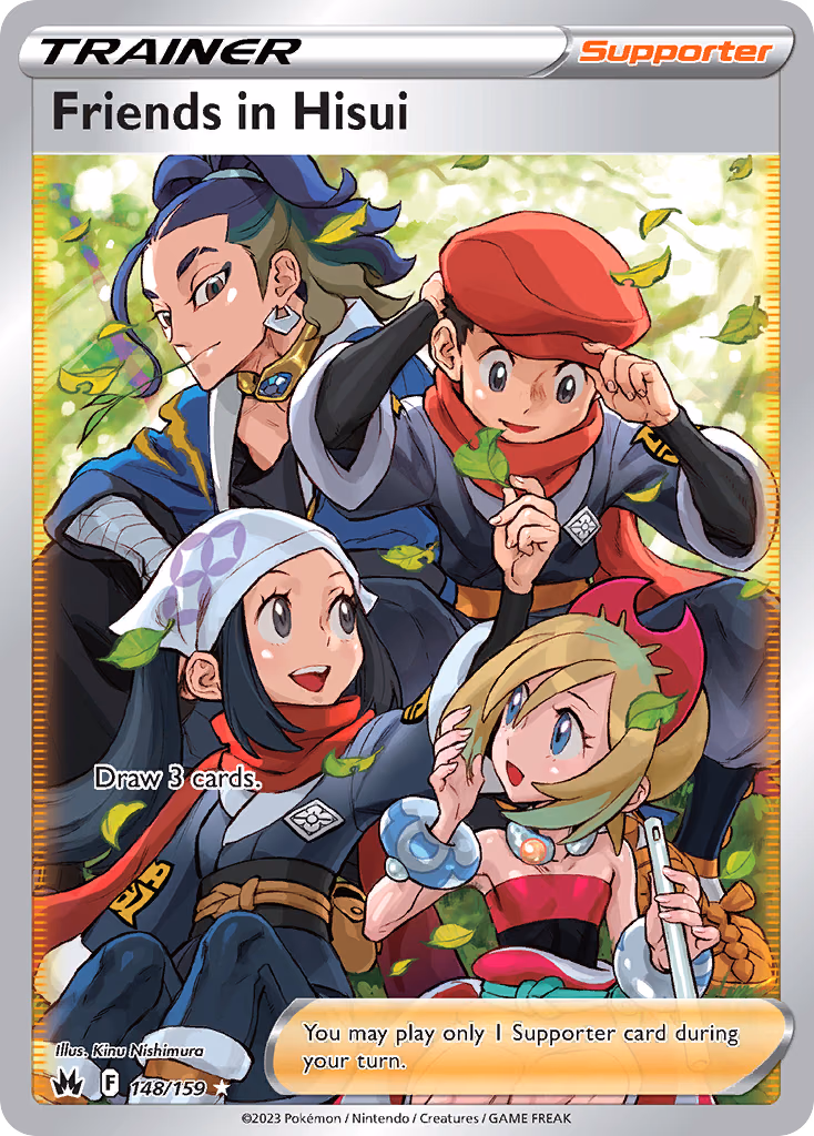 Friends in Hisui Pokemon card (148/159, Crown Zenith)