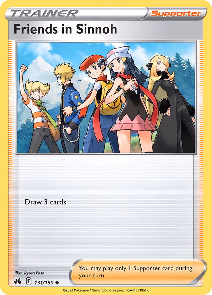 Friends in Sinnoh Pokemon card (131/159, Crown Zenith)